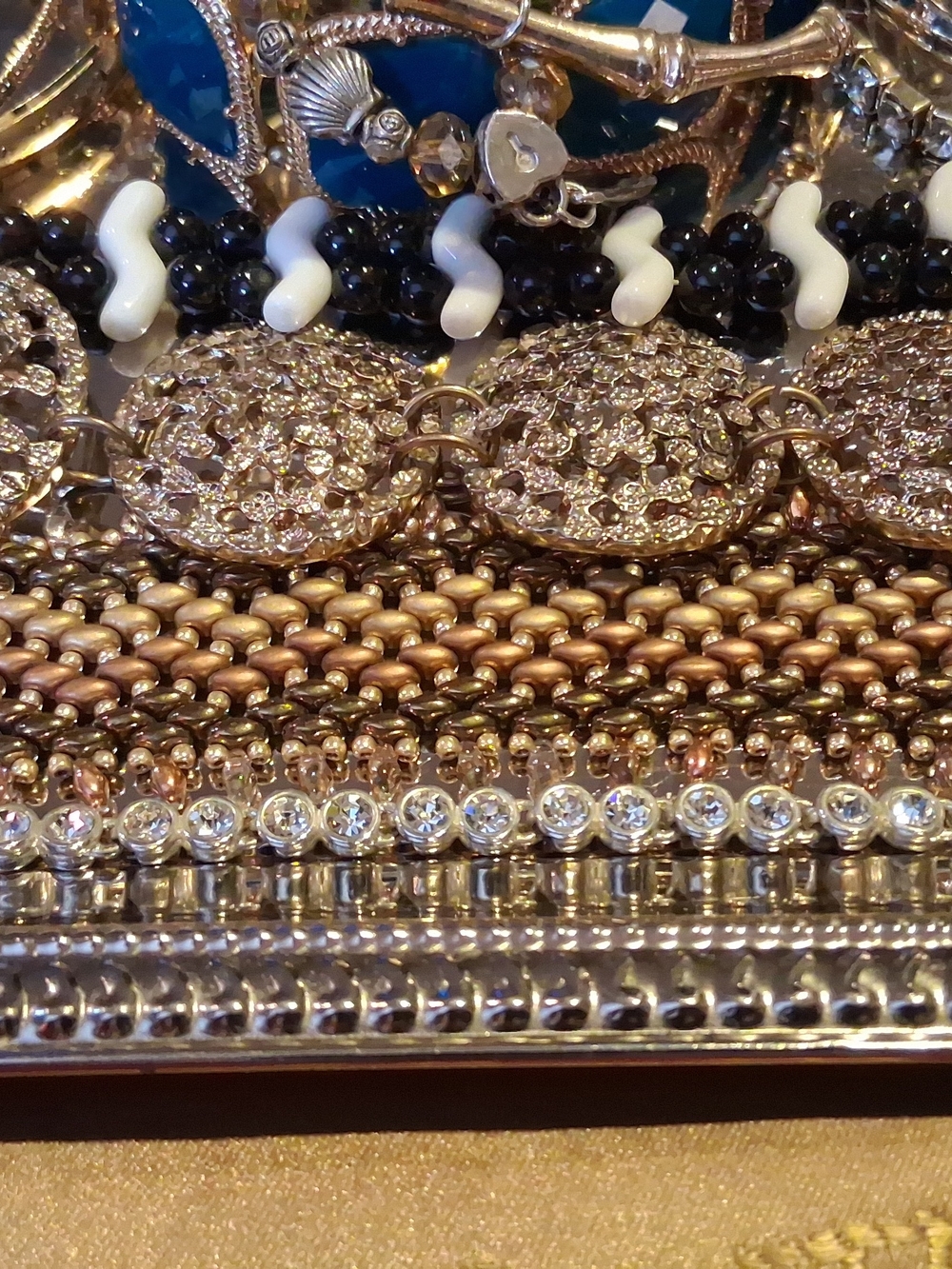 Mixed Lot 25 Costume Jewelry Bracelets Bangles 3 Sterling Silver/ .925 Natasha - Picture 3 of 7